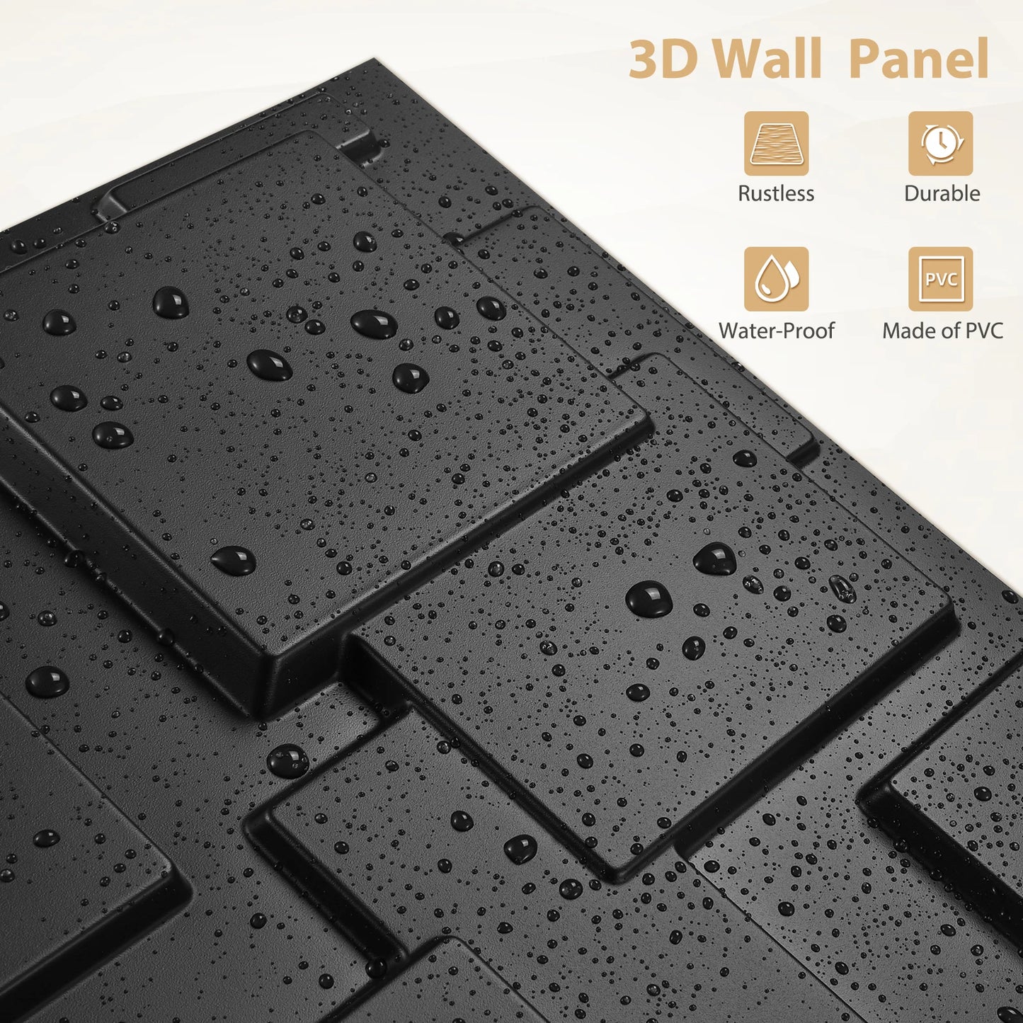 Panneaux Muraux 3D Noir