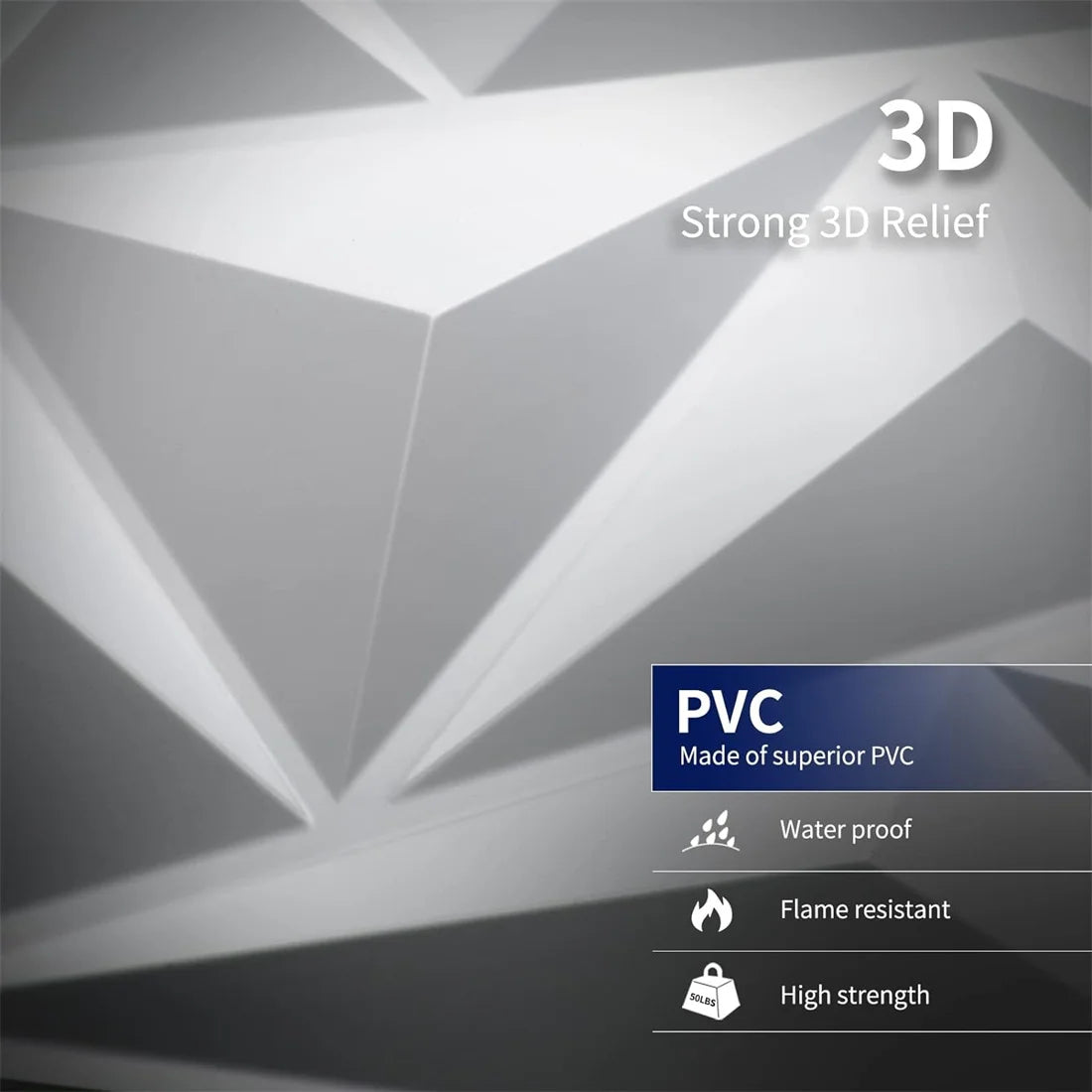 Lot De 10 Panneaux Muraux 3D