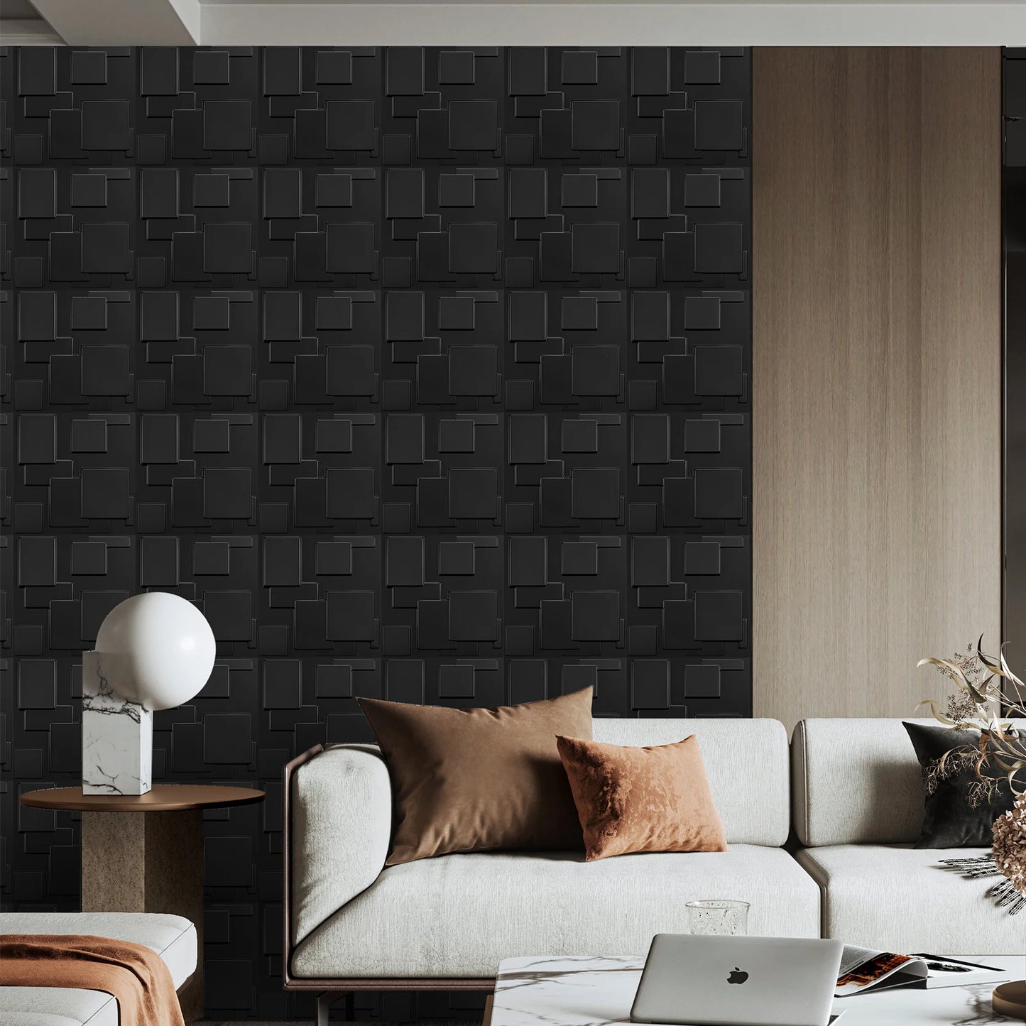 Panneaux Muraux 3D Noir